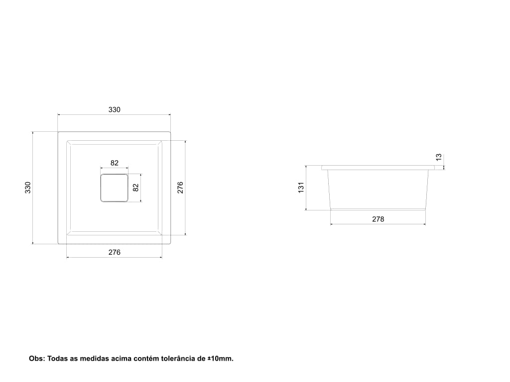 Esquema de cotas