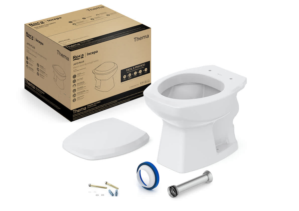 Bacias para caixa acoplada Cinza Platina Thema 1257270480100 Roca